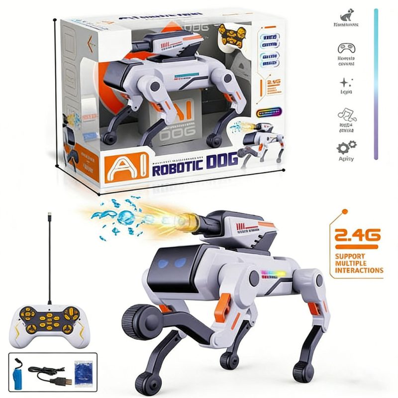 2.4G RC Toy AI Intelligent Mechanical Dog With Water Bullet(13)