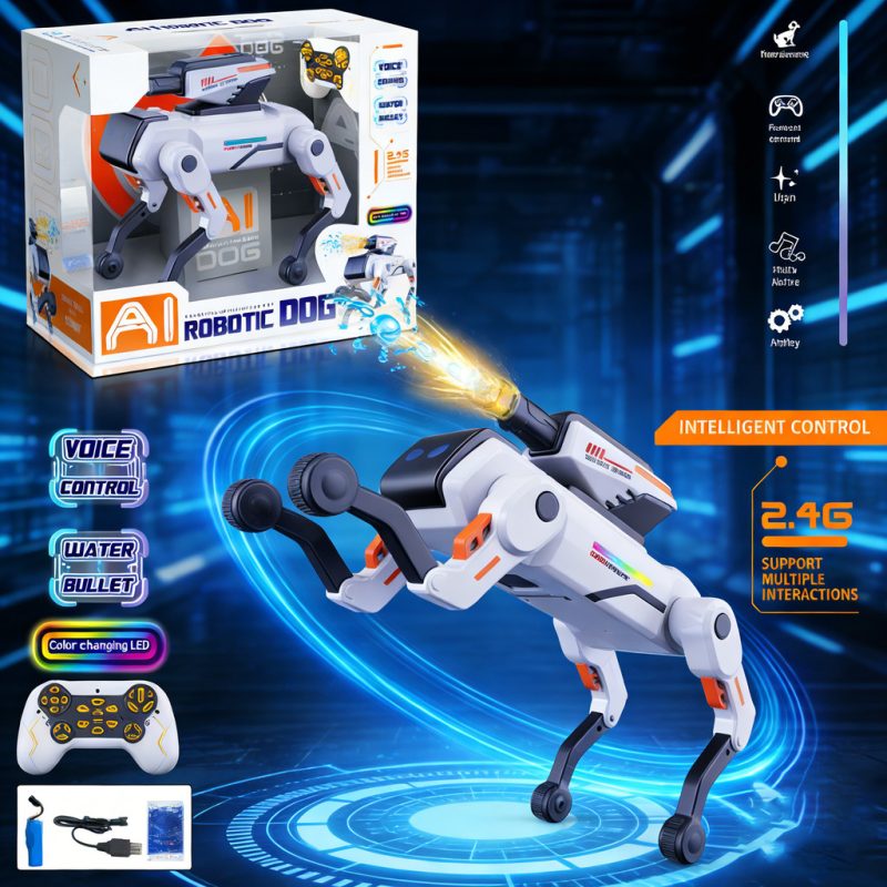 2.4G RC Toy AI Intelligent Mechanical Dog With Water Bullet(15)