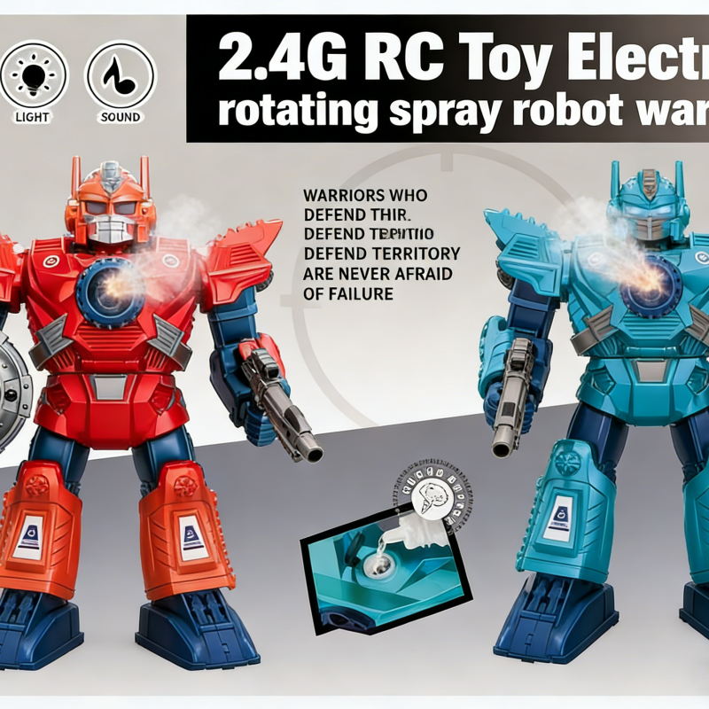 2.4G RC Toy Electric rotating spray robot warrior(14)