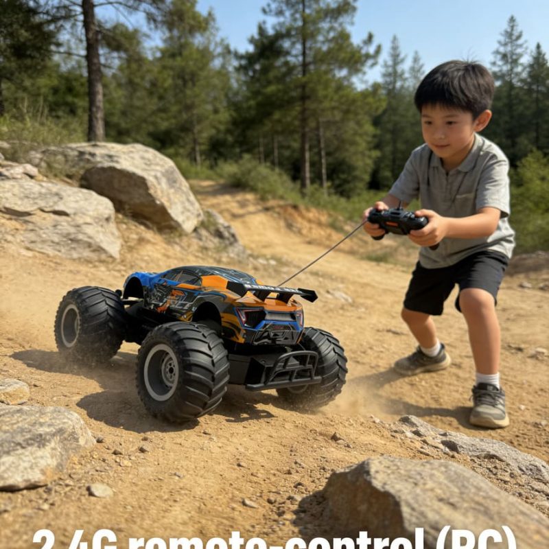 2.4G RC toy ,1_ 14 lights, music, four-wheel drive off-road swing car, PVC, with 4 colors version(4)
