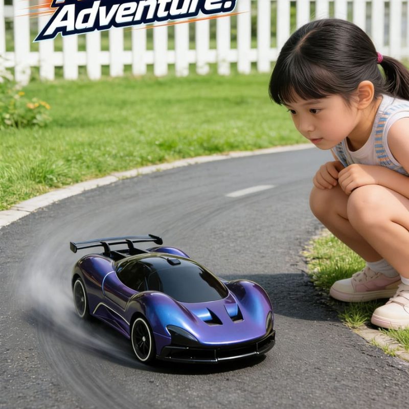2.4Ghz RC Toy 1_ 20 Colorful Racing Light Four wheel Drive Drift Car (Blue Purple Chameleon Paint Edition)(30)