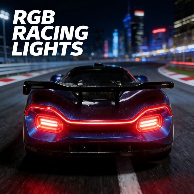 2.4Ghz RC Toy 1_ 20 Colorful Racing Light Four wheel Drive Drift Car (Blue Purple Chameleon Paint Edition)(35)