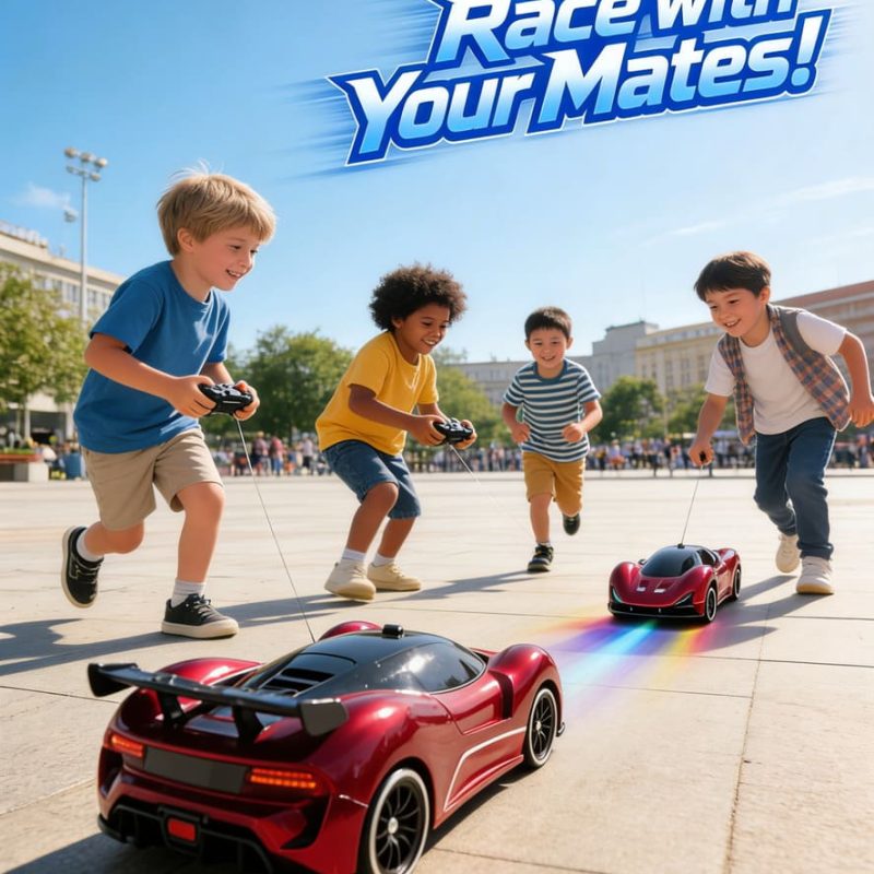 2.4Ghz RC Toy 1_ 20 Colorful Racing Light Four wheel Drive Drift Car (Metal Cartier Red Paint Edition)(38)