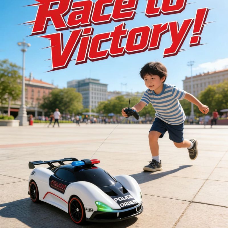 2.4Ghz RC Toy 1_ 20 Colorful Racing Light Four wheel Drive Drift Car (Police Car Paint Edition)(22)