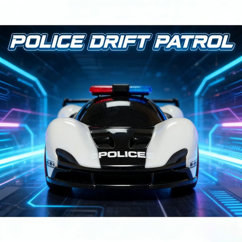2.4Ghz RC Toy 1_ 20 Colorful Racing Light Four wheel Drive Drift Car (Police Car Paint Edition)(26)