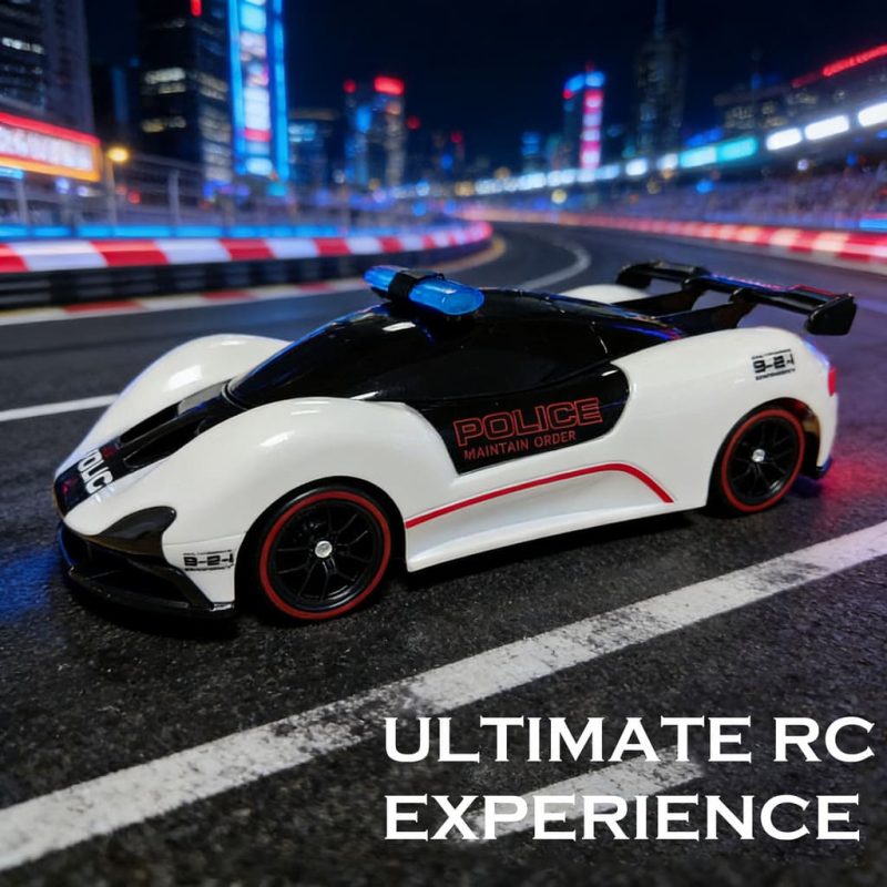 2.4Ghz RC Toy 1_ 20 Colorful Racing Light Four wheel Drive Drift Car (Police Car Paint Edition)(27)