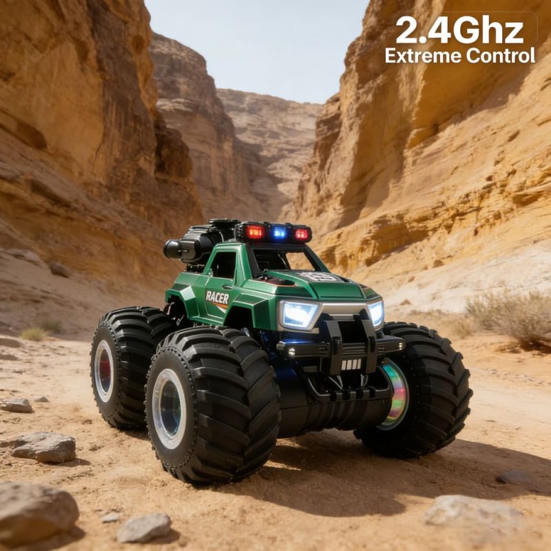 2.4Ghz RC Toy 1_18 scale Remote control stunt big wheel classic towing spray car and spray-painting drift function
