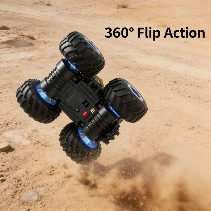 2.4Ghz RC Toy 1_18 scale Remote control stunt big wheel classic towing spray car and spray-painting drift function(4)