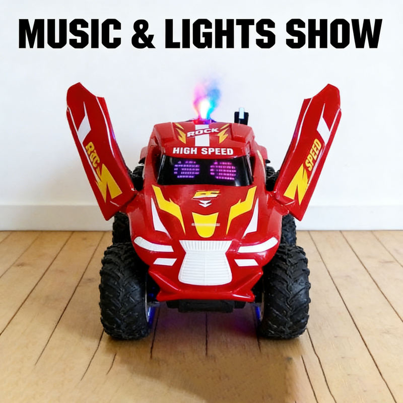 2.4Ghz RC Toy -Children's remote control toy motorcycle for boys, with lights, music, and spray-painting drift function(32)