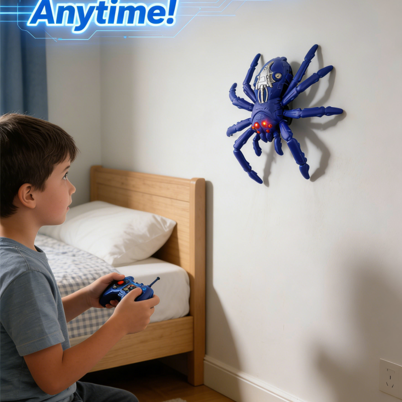 2.4Ghz RC animal toy -Wall climbing remote control spider -Climbing Spider - Climbing Reptile Prank Toy(25)