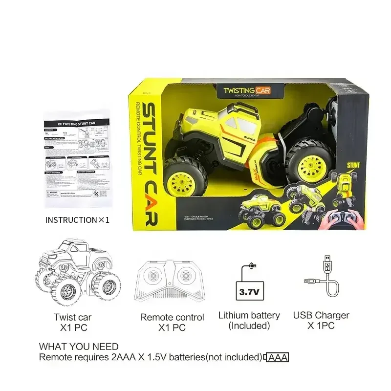 Children's electric remote control stunt car