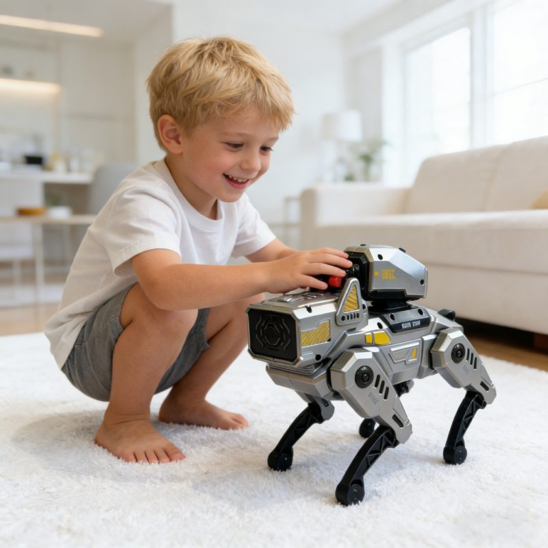 Suptoy 2.4G RC AI Intelligent Mechanical Dog - Water Bullet Shooting Robotic Pet Toy for kids(16)