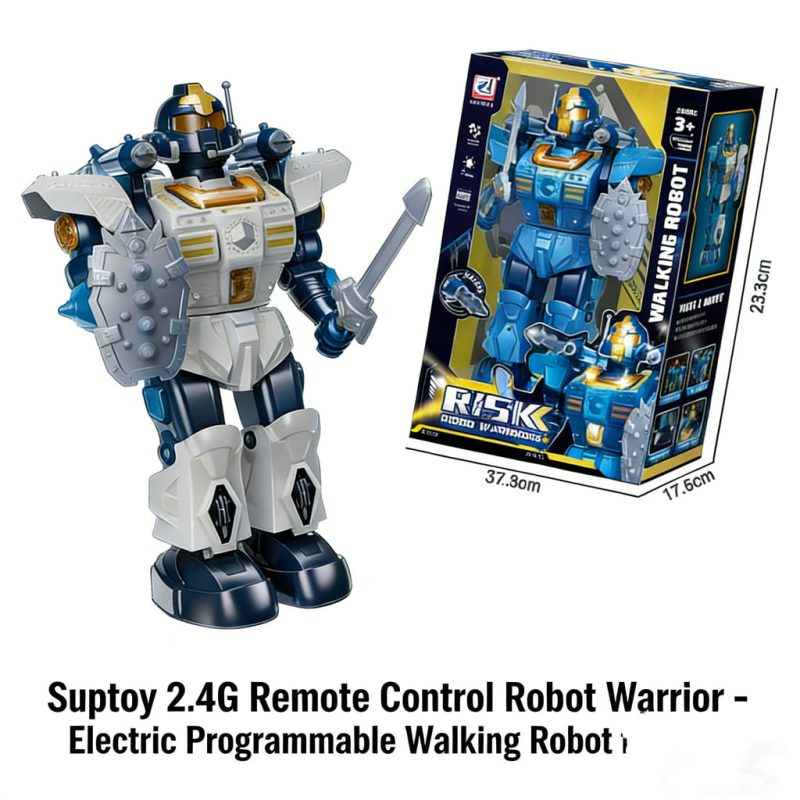 Suptoy 2.4G Remote Control Robot Warrior - Multi-Functional Electric Battle Toy with Lights & Sounds-Electric Programmable Walking Robot for Kids2