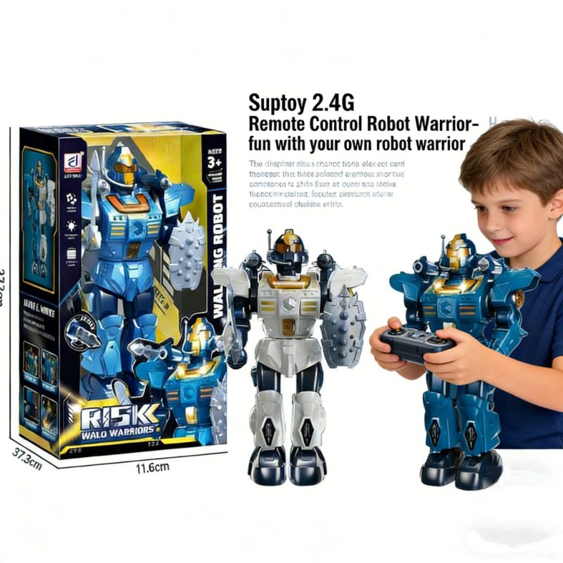 Suptoy 2.4G Remote Control Robot Warrior - Multi-Functional Electric Battle Toy with Lights & Sounds-Electric Programmable Walking Robot for Kids3