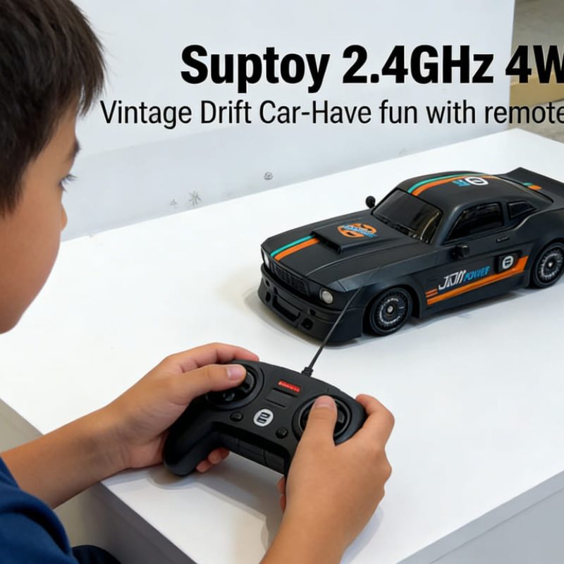 Suptoy 2.4GHz 4WD RC Vintage Drift Car - Remote Control Classic Racing Vehicle Toy for kids gift2