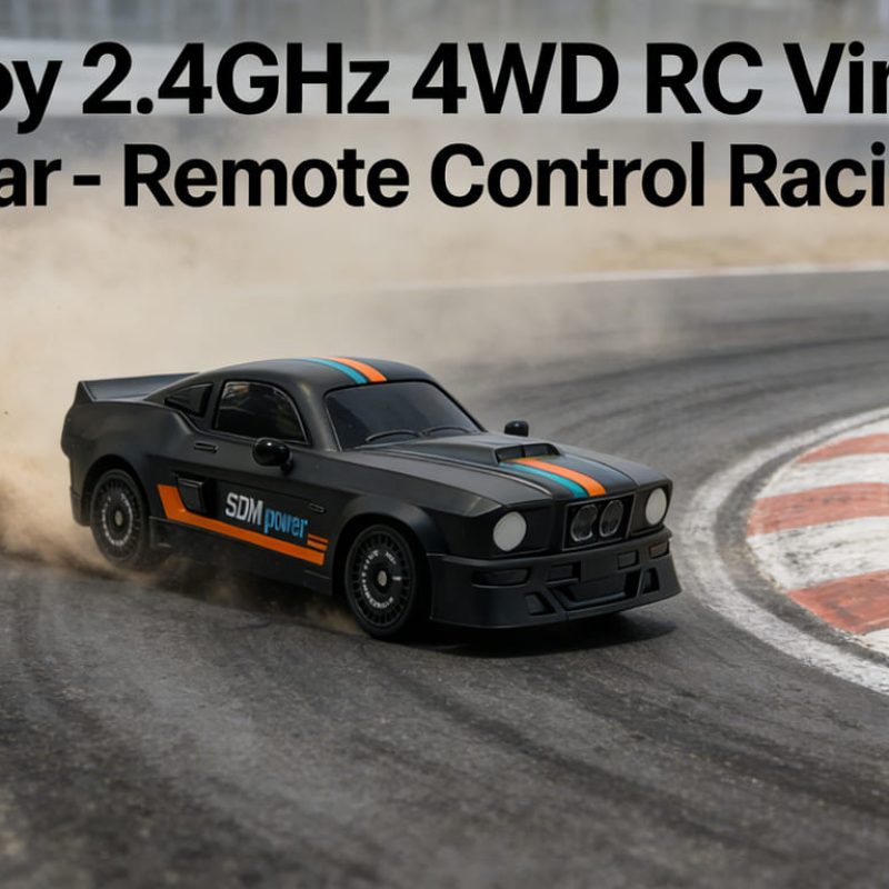 Suptoy 2.4GHz 4WD RC Vintage Drift Car - Remote Control Classic Racing Vehicle Toy for kids gift4