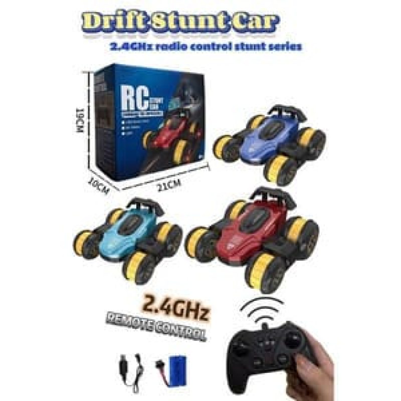 Suptoy 2.4Ghz RC Stunt Car Toy - Double-Sided Rolling, All-Terrain Remote Control Vehicle3